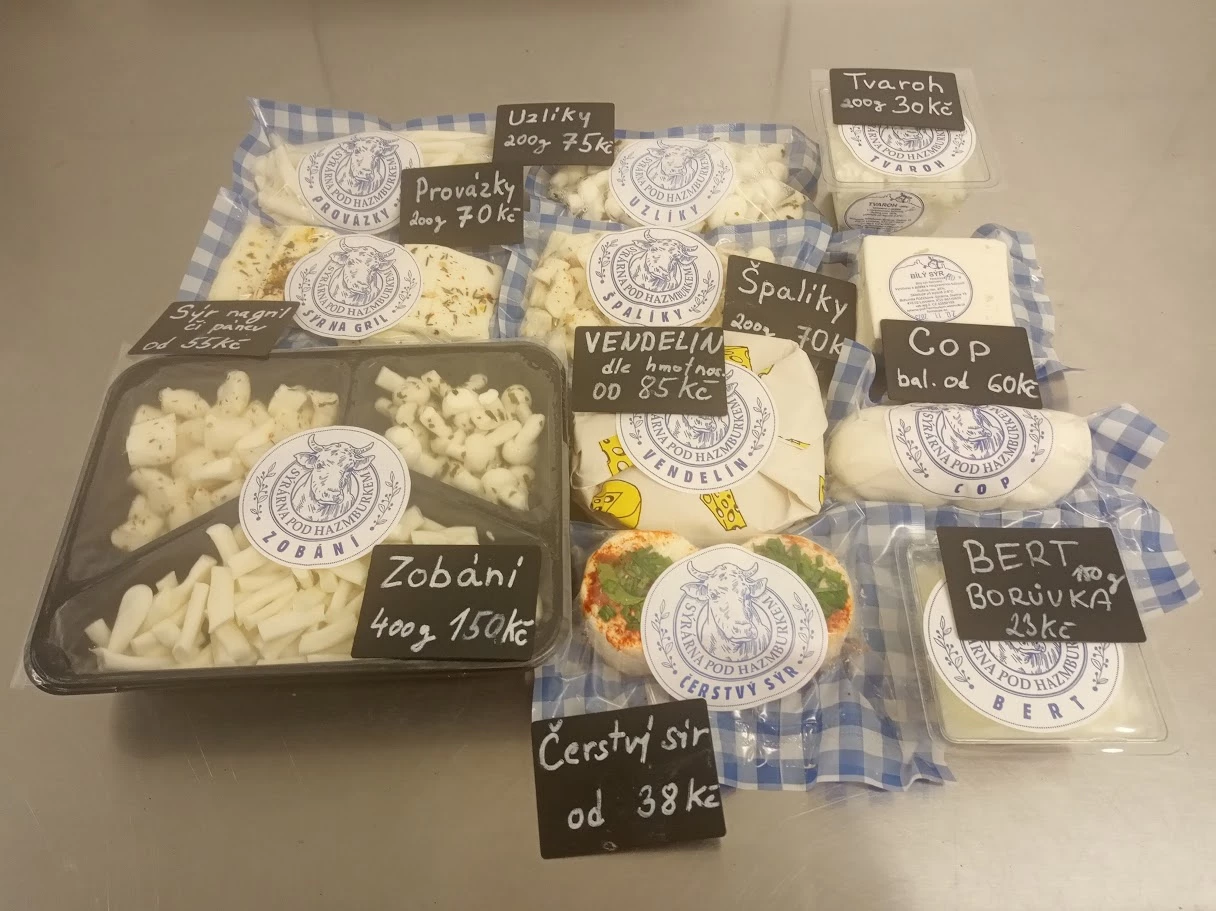 Výrobky Sýrárny pod Hazmburkem